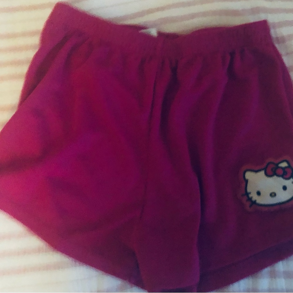 Hello Kitty Bright Pink Girls' Shorts with Patch
